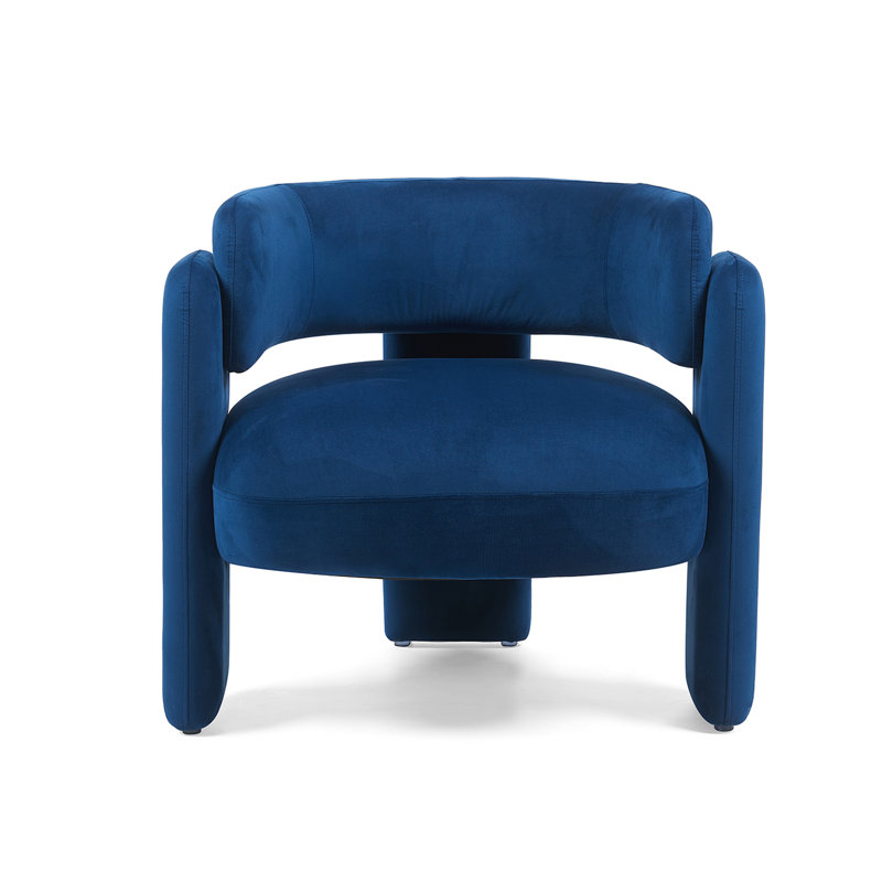 Hailey Velvet Occasional Chair, Dark Navy