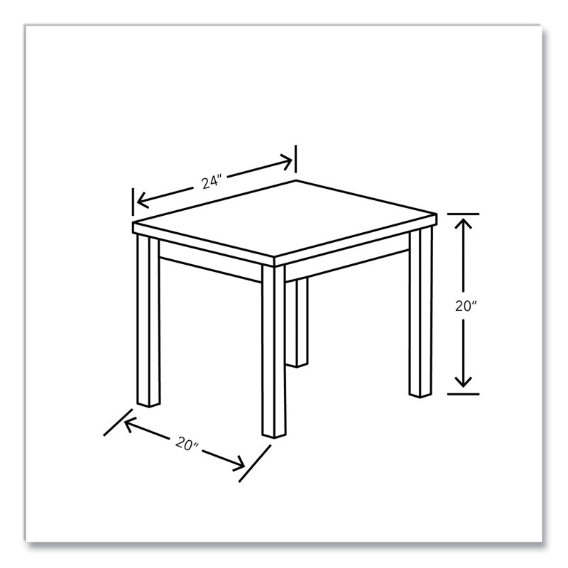 80000 Laminate Occasional End Table, Rectangular, 24w x 20d x 20h, Pinnacle