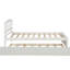 Lit plateforme simple avec lit gigogne, blanc - bois massif pour une chambre à coucher envoûtante