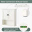 Armoire murale de salle de bain, armoire à pharmacie en bois au-dessus de la toilette (blanc crème)-927507864