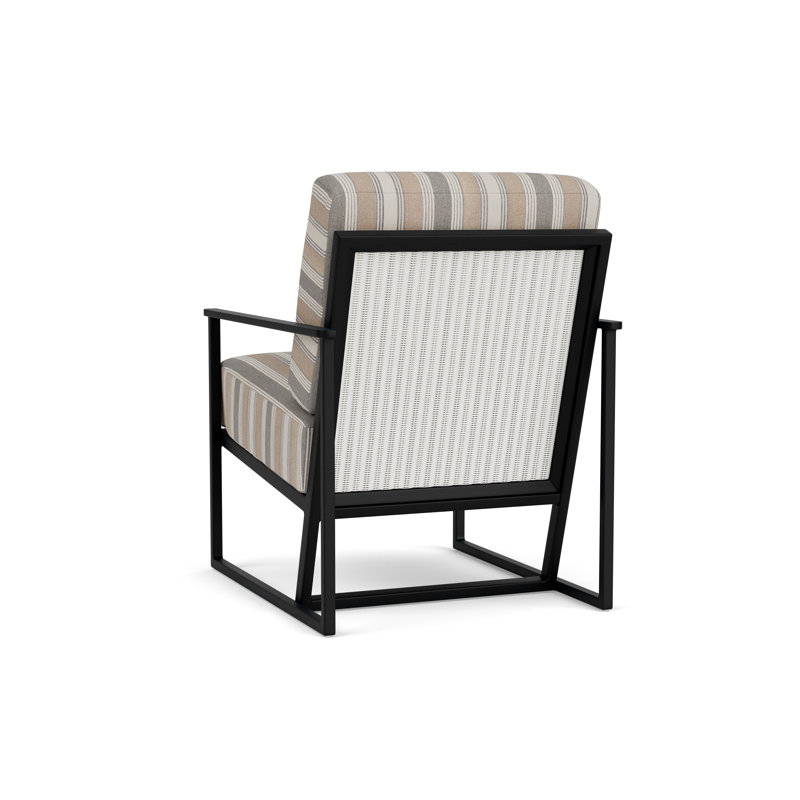 Summit Outdoor Lounge Chair, Ebony, Matte White, Purveyor Pewter