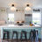 Single-Light Ribbed Milk Glass Flush Mount