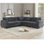 Ensemble de canapé modulaire surdimensionné surdimensionné, canapé en L, velours côtelé, rembourré, assise profonde, 5 places, 5 coussins décoratifs et 6 coussins de dossier, salon, appartement, gris