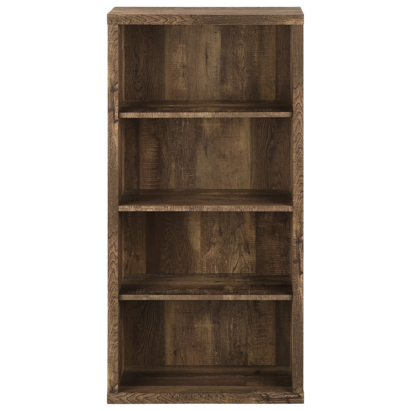 Bibliothèque de 47,5 pouces de hauteur en brun, design moderne pour le bureau à 5 niveaux de style chambre à coucher et bureau, personnalisation de tablettes réglables