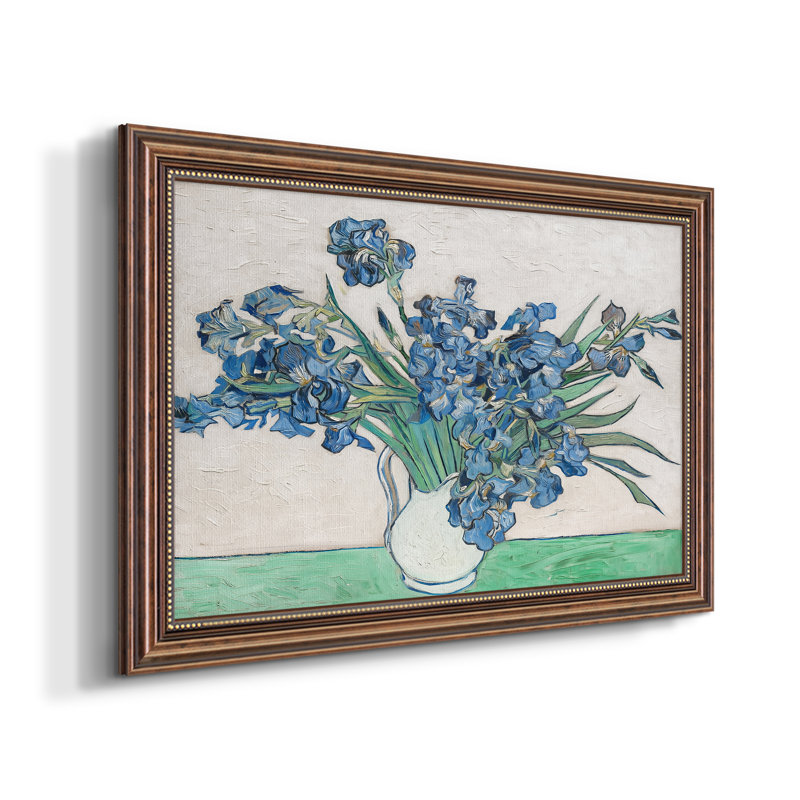 Irises, 1890 - Vincent van Gogh - Toile encadrée sur mesure, 20x28 INNER SIZE, Framed Canvas, Classic Mahogany