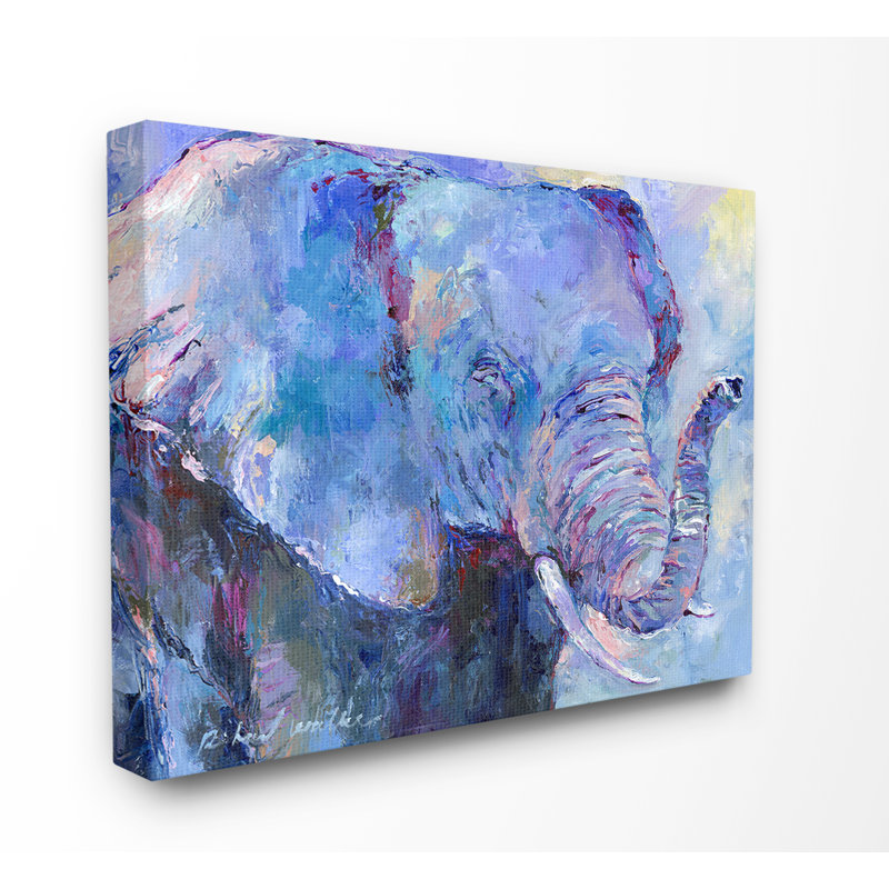 « brillante éléphant portrait », impression, Toile tendue, H 16 po x l 20 po x P 1,5 po