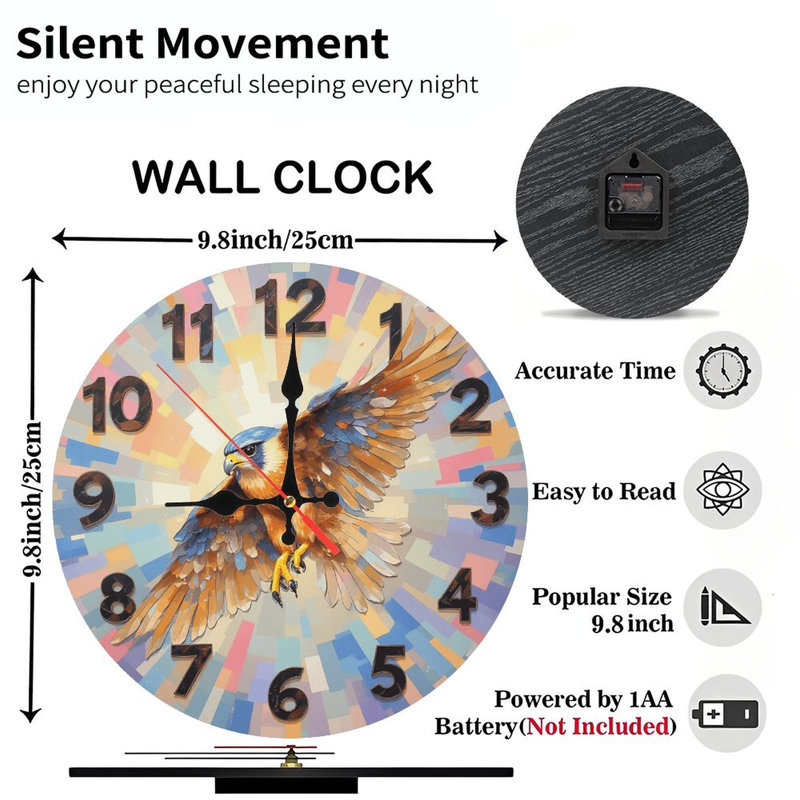 Horloge murale artistique Falcon