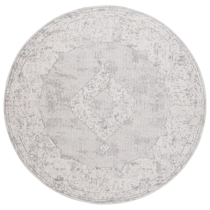 Yanderi Performance Abstract Rug, Round 6'7"