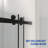 56"-60"W X 76"H Frameless Shower Door, Double Sliding Shower Door, 3/8'' (10Mm) Clear Tempered Glass Shower Enclosure With Square Rail,Double Side Easy Clean Coat,Matte Black Finished With Buffer-119866275