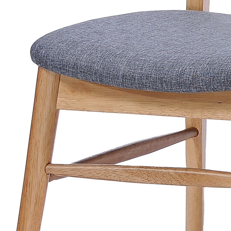 Chaises de salle à manger rembourrées de style Mid-Century 2 pièces, noyer + gris anthracite, pieds évasés, assemblage facile, convient aux chaises multi-espaces et à la construction, look rétro, siège confortable