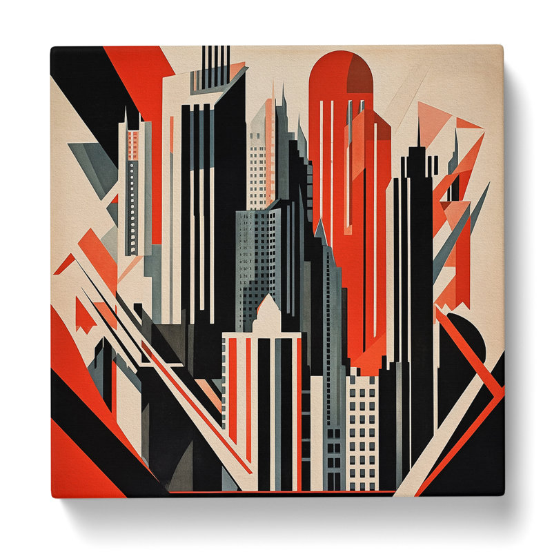 England Constructivism - Wrapped Canvas, 35cm H x 35cm W x 3cm D