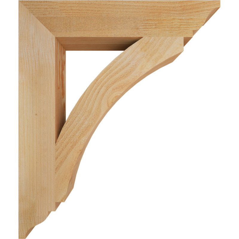 4"W x 22"D x 26"H Thorton Traditional Rough Sawn Bracket, Douglas Fir, 26"H x 4"W x 22"D, Douglas Fir (Rough)
