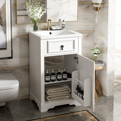 Meuble-lavabo de 20 pouces avec lavabo en céramique