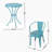 Colmar 3 PC KD Metal Set, Two Recliners, One Table, Powder Coated Iron, Waterproof