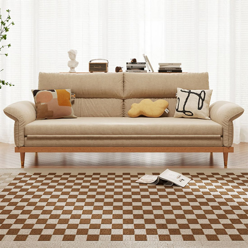 Canapé-lit causeuse 100% polyester beige