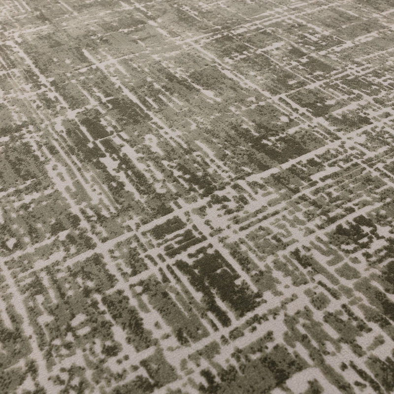 Abrienne Soft Shiny Modern Green Rug, Rectangle 240 x 340cm