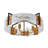 Delux Decor 4 light gold finish ceiling mount with clouded glass shade bulbs not included