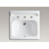 Hudson 19" x 17" Wall-mount Bathroom Sink with 8" Centers