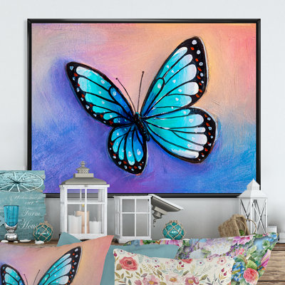 «Abstract Blue Morpho Butterfly», reproduction sur toile flottante