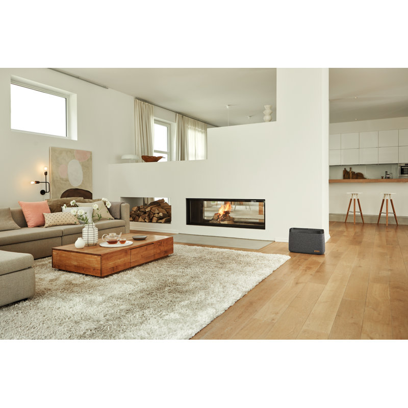 Karl Large Gray Fabric Evaporative Humidifier with Wi-Fi