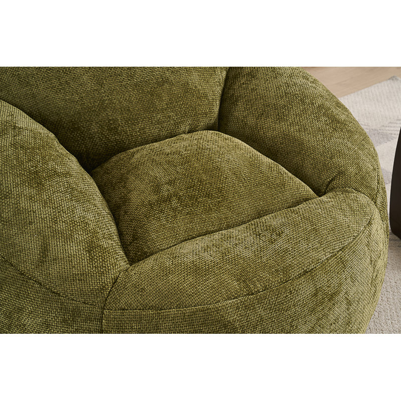 Foam Bean Bag Chairs For Adults/Teens With Filling, Olive Green Chenille