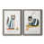Toile avec cadre gris