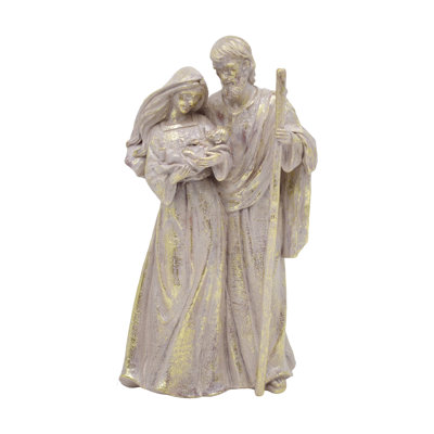 Élégantes figurines de crèche de Noël en résine dorée - objets décoratifs parfaits pour la décoration de table de Noël, l'utilisation à l'intérieur, les cadeaux et les cadeaux d'hôtesse - Célébrez la saison avec style!
