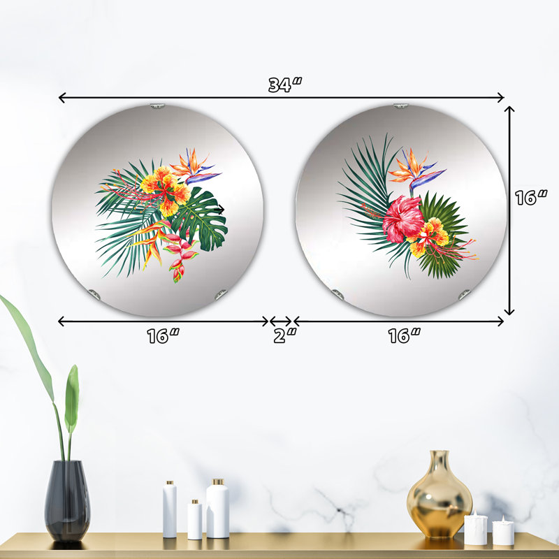 Ensemble de 2 miroirs sans cadre
