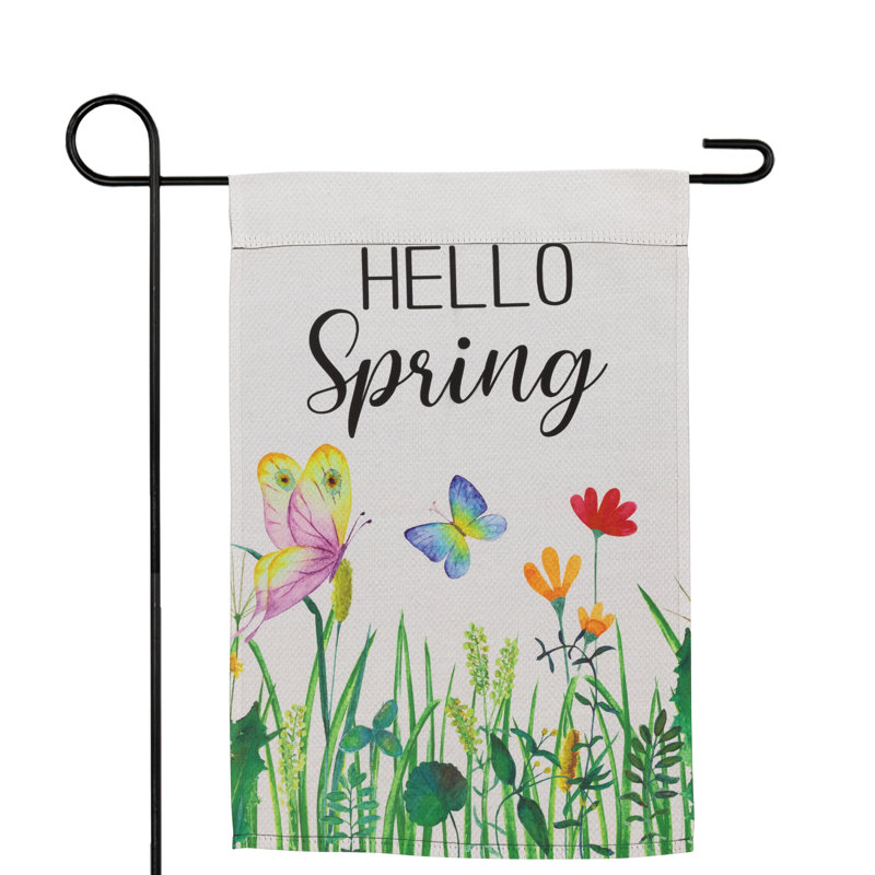 Drapeau de jardin en polyester double face H 18 po x l 12,5 po
