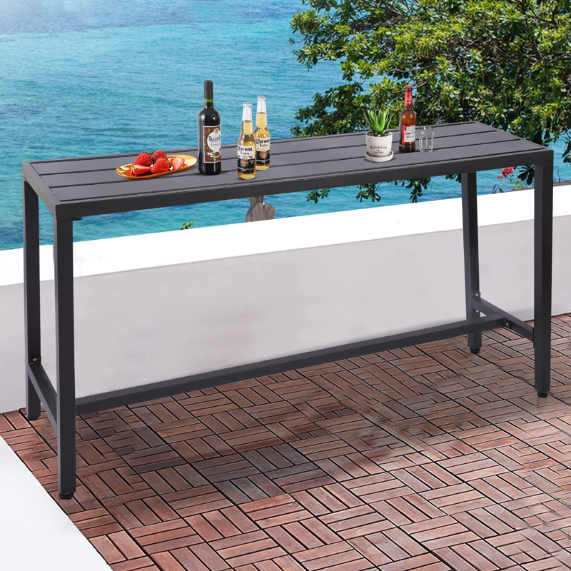 Outdoor Bar Table, Black
