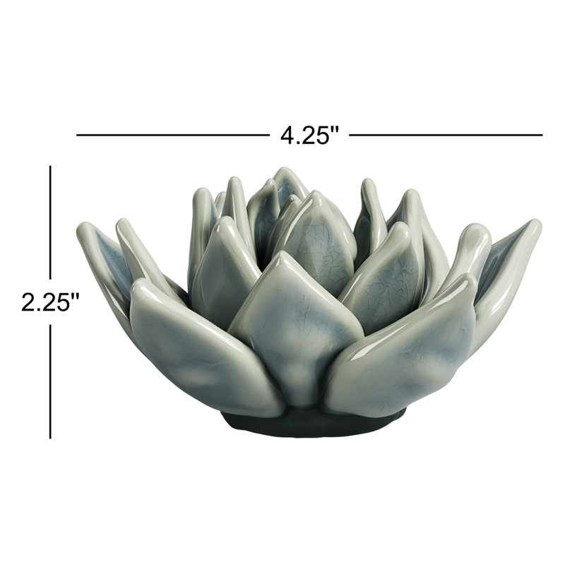 Landaverde Grey Ceramic Succulent