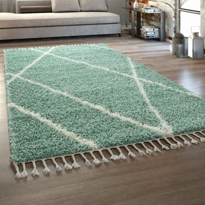 Foscot Geometric Shag Area Rug