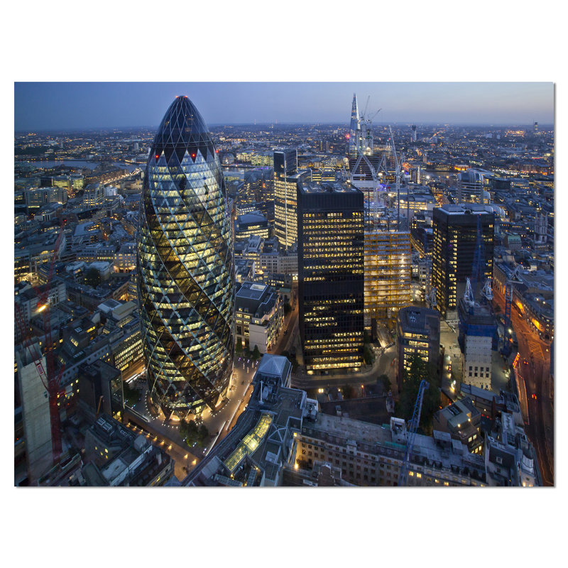 «London Skyline at Sunset Cityscape», photographie sur toile, H 20 po x l 20 po x P 1 po