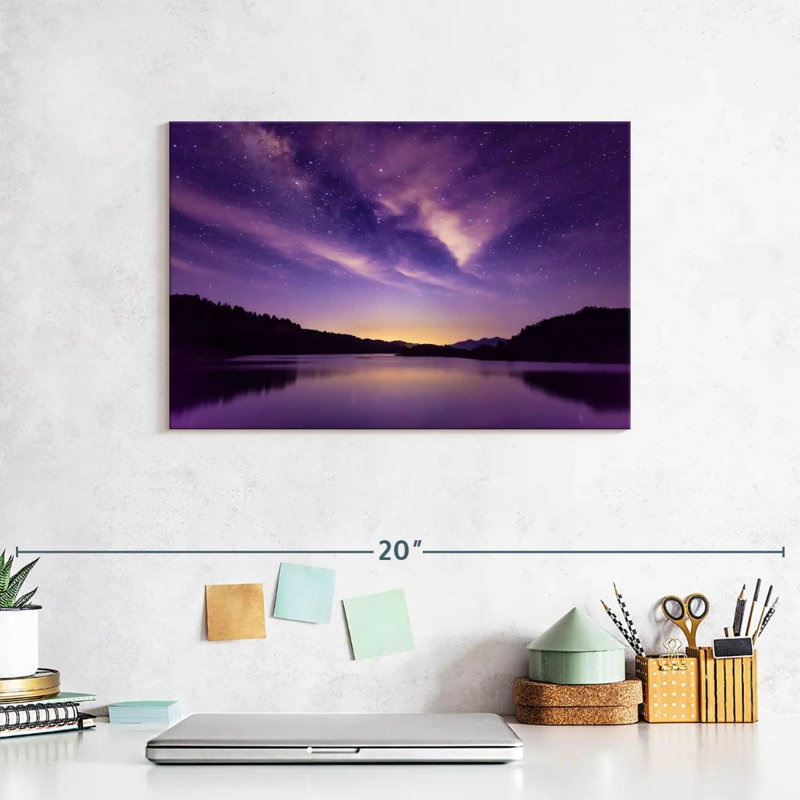 «Purple Night Sky» sur impression sur toile, H 8 po x l 12 po x P 1 po