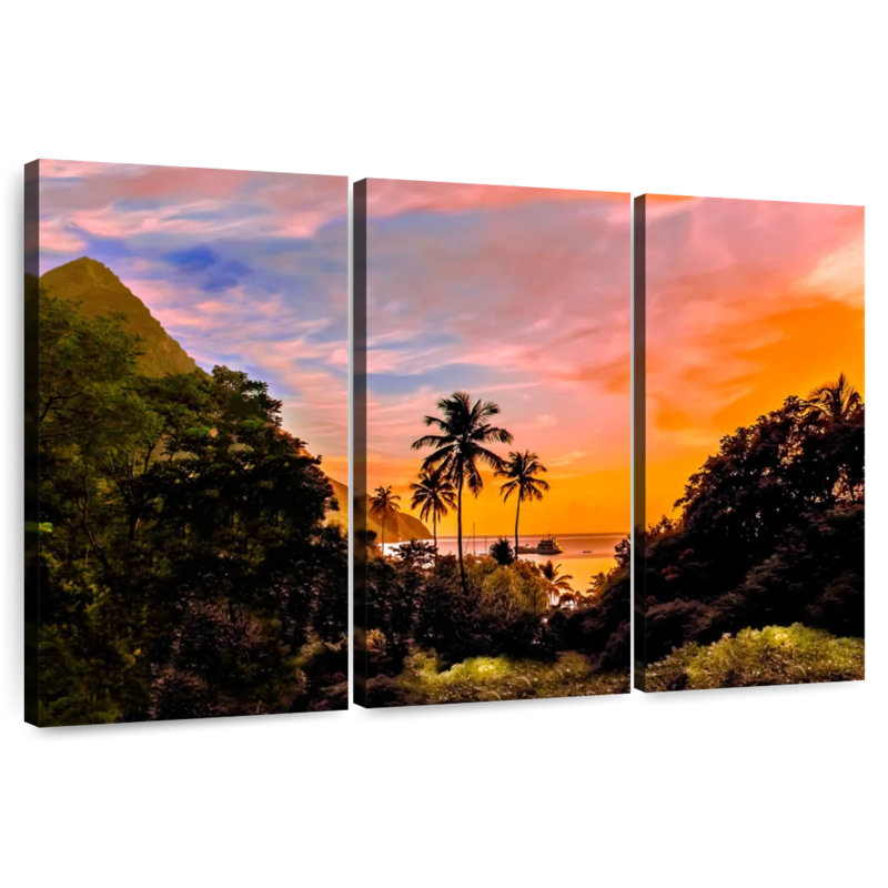 Gillard Saint Lucian Sunset, H 32 po x l 50 po