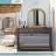 Console d'extérieur avec tiroirs Buffet de rangement pour bar et patio 45 po.