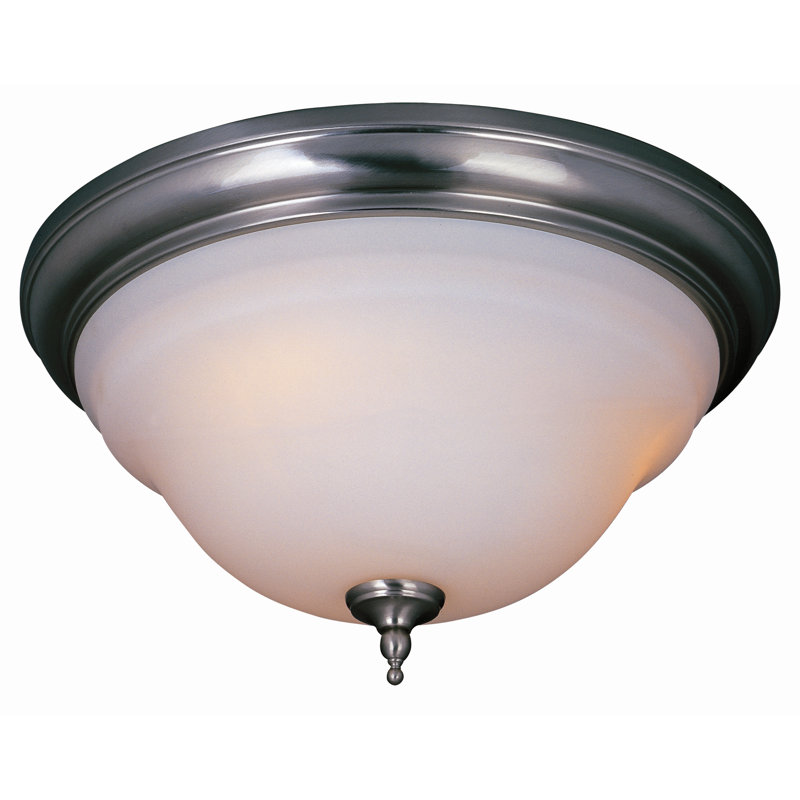 Glass Flush Mount, Oil Rubbed Bronze, 7" H x 13" W x 13" D