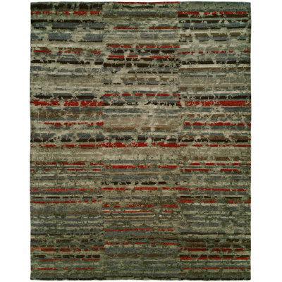 Striped Area Rug in Brown