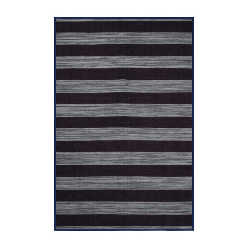 Tapis mauve à rayures horizontales lavable à la machine, Tapis de couloir 2 pi x 5 pi