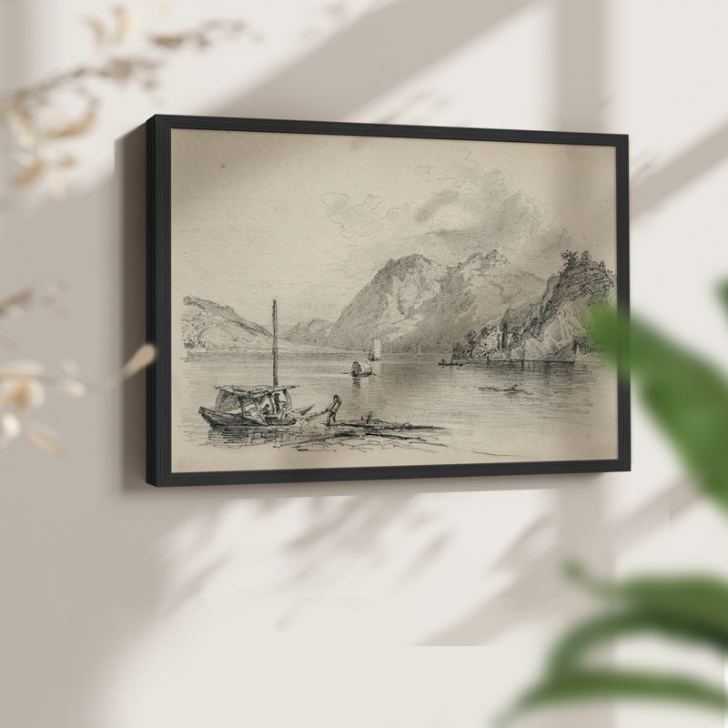 Croquis rétro - LXIX - Reproduction encadrée - Restickable, H 22 po x l 28 po, Noir
