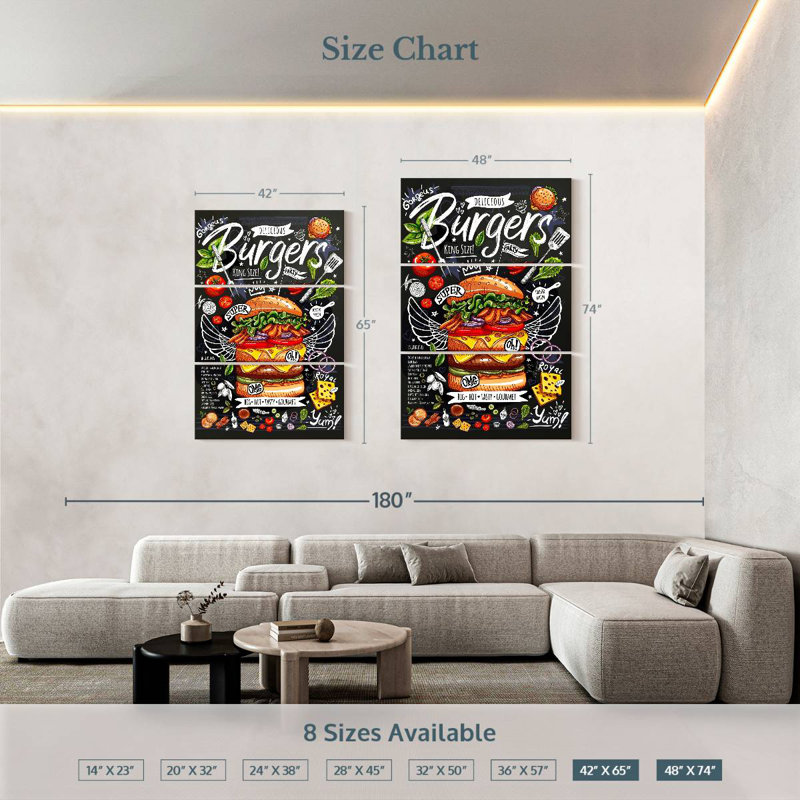 Yarlin King Size Burger, 74" H x 48" W