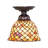 8" Wide Tiffany Fishscale Flushmount