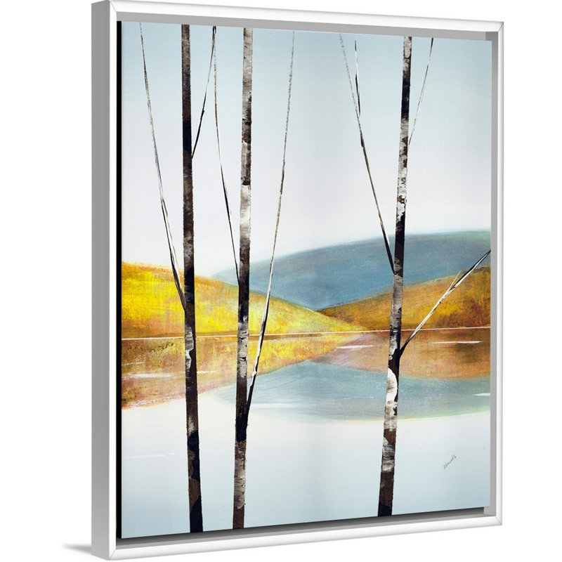 " Calm Waters VI " by Sydney Edmunds Painting Print, White Floater Frame, 21.7" H x 17.7" W x 1.75" D