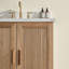 Fully Assembled 30''  Light Coffee Freestanding Single Sink Bathroom Vanity With Solid Wood Construction And Engineered White Top