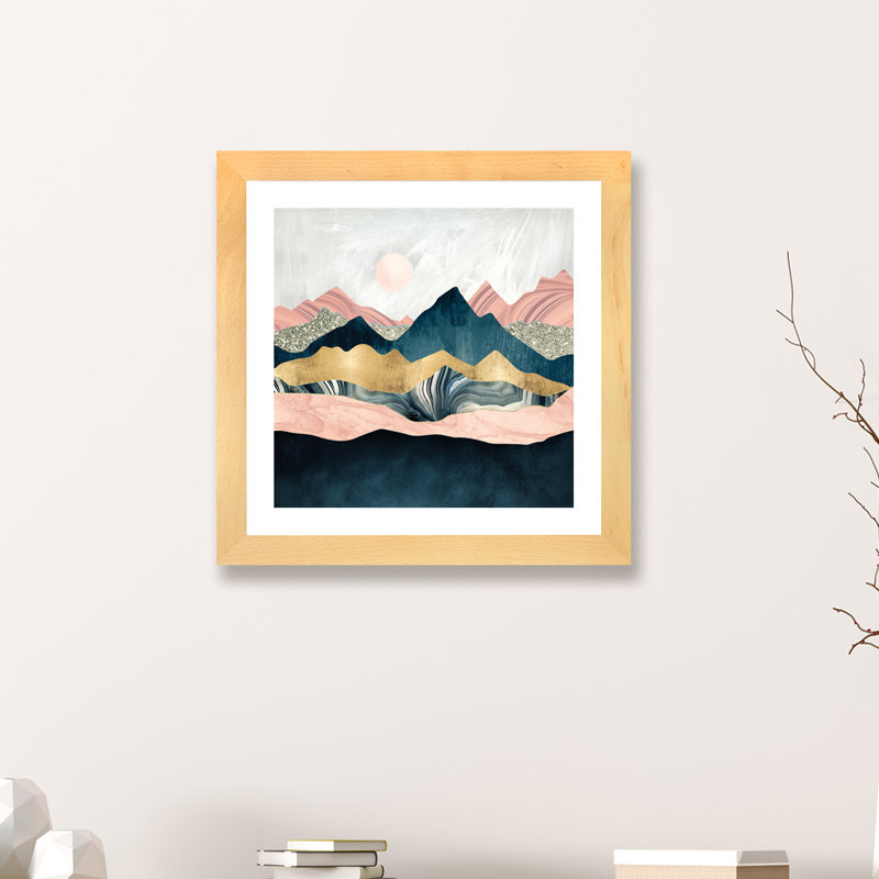 « peluchey peaks » par spacefrog designs-print, H 16 po x l 16 po x P 1 po, Papier avec cadre beige