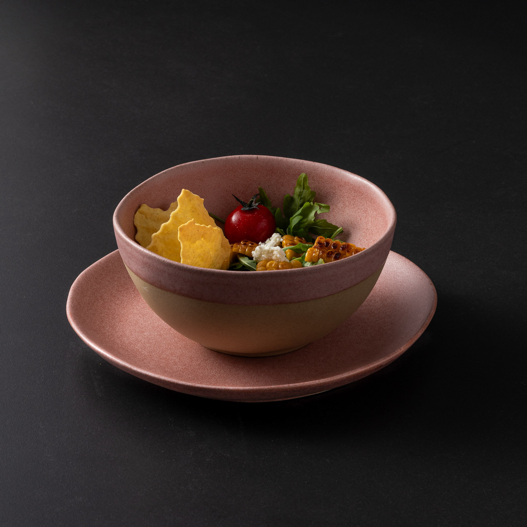Arenito 22.63oz. Handmade Stoneware Cereal Bowl, Mauve Rose