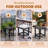 Adirondack Patio Table 17" Height Square HDPE Outdoor Side Table, Weatherproof Waterproof Sun Resistant Easy Clean Backyard End Table, Black-1334189456