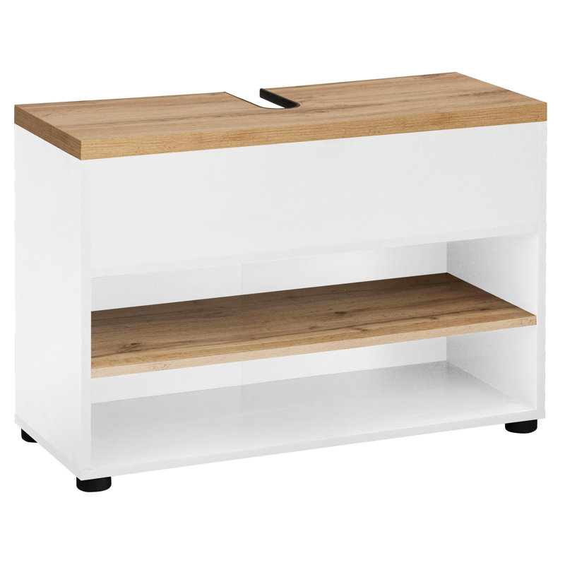 Nicayla 57cm Kitchen Pantry, White/Oak