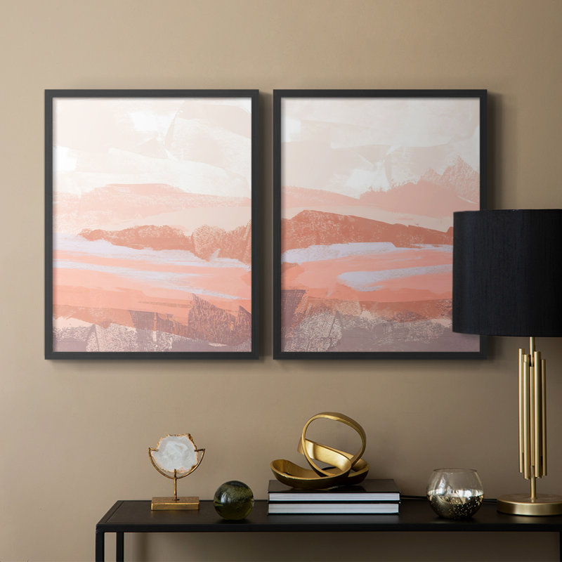«Dusty Desert I», reproduction encadrée de qualité supérieure - prête à être accrochée - aucun clou requis - aucun clou requis