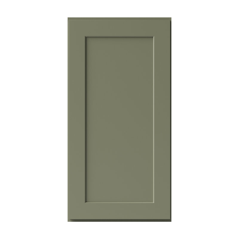 Armoire de cuisine en bois massif prête à assembler, Vert sauge, 18", 36"